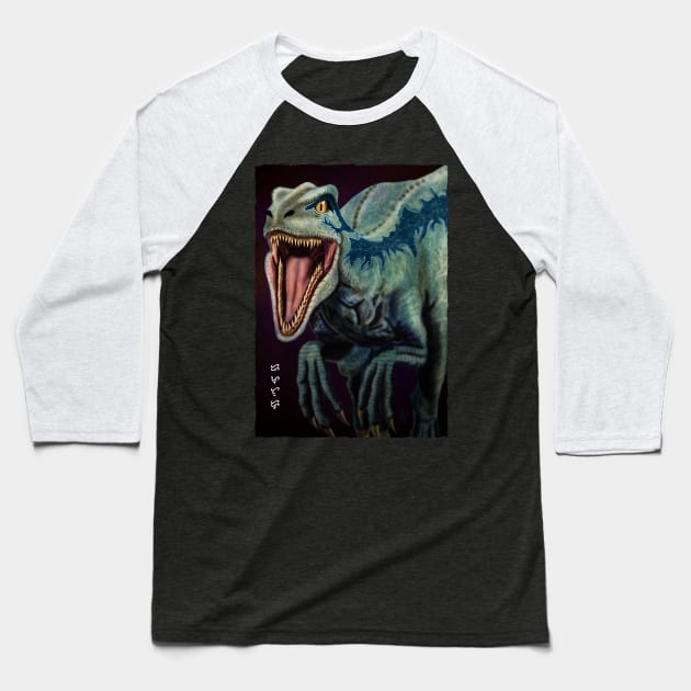 Raptor - Black Baseball T-Shirt by Thor Reyes
